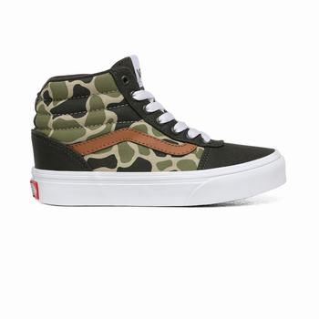 Detske Kotnikove Tenisky Vans Frog Camo Ward (4-8 years) Maskacove/Biele VA25IWFPG